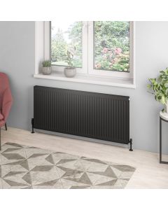 Eastbrook Type 21 Compact Panel Radiator 600 x 1400 Matt Black