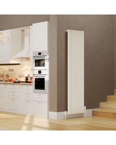 KRAD Allegro 1775mm x 470mm White Vertical Single Aluminium Radiator ALRAD-16-1805-WT