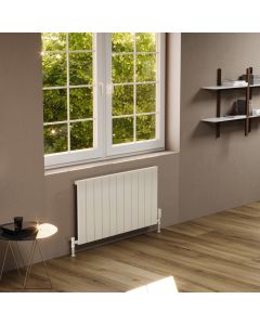 KRAD Allegro 575mm x 660mm White Horizontal Single Aluminium Radiator ALRAD-16-607-WT