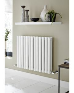 600mm High KRAD Aspen Horizontal Double Designer Radiator - Choice of Widths - White-1440 mm