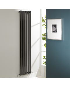 KRAD Aspen 1800mm X 420mm Anthracite Vertical Single Designer Radiator ASP18-43VSA