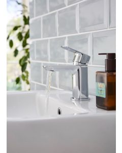 VISAGE MINI MONO BASIN MIXER WITH CLICK WASTE